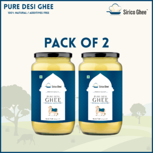 Desi Cow Ghee (Combo 1L x 2 Glass Jar)