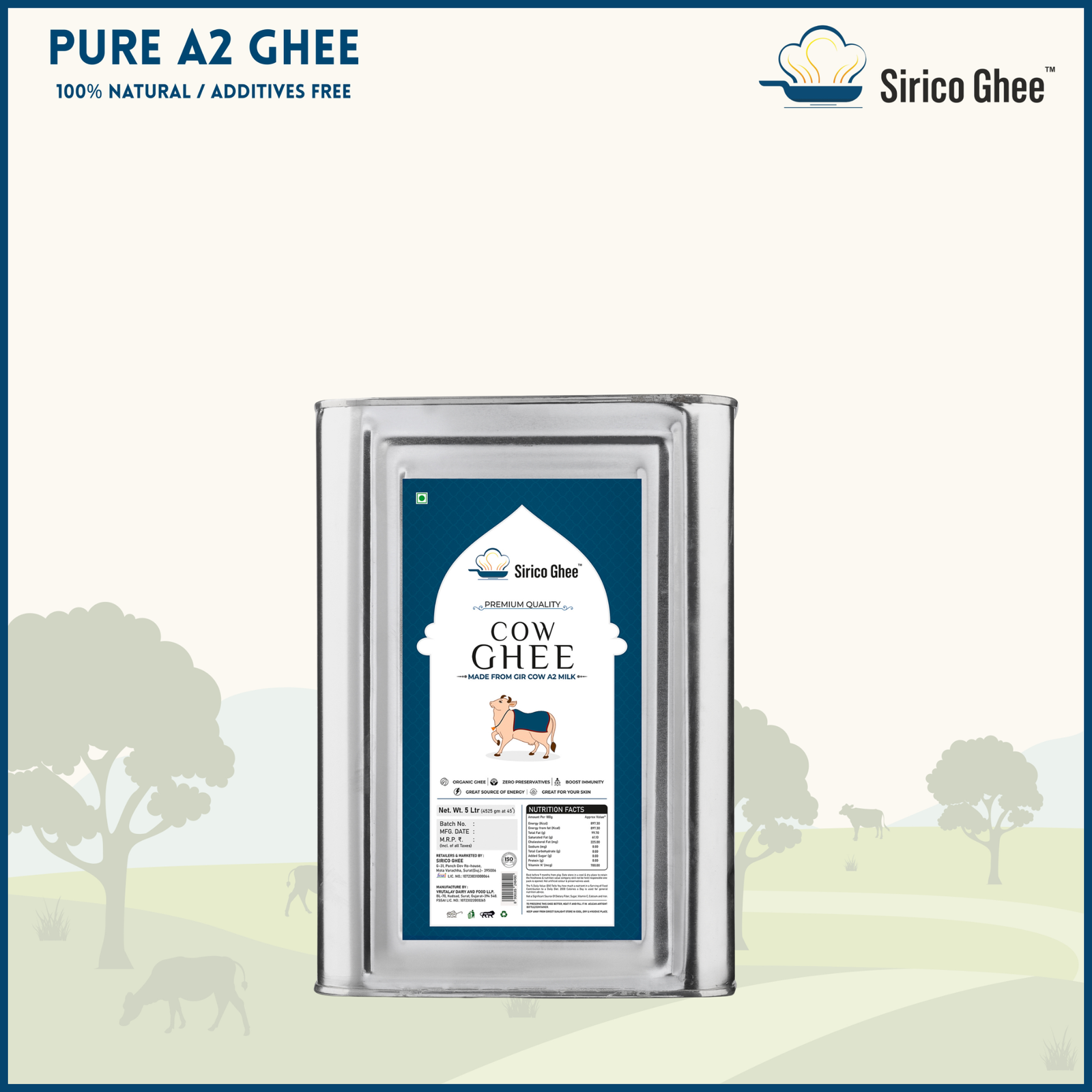 A2 Gir Cow Ghee 5L